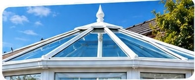 Clean conservatory with a glass roof